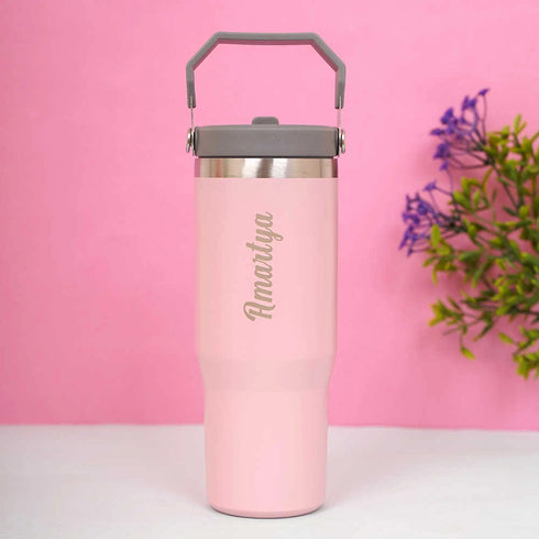 Personalized Handle Tumbler For Travel